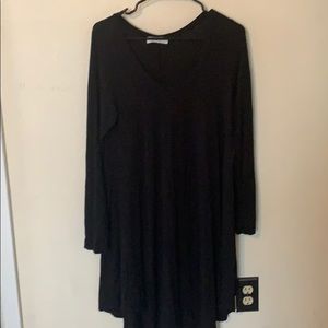 Light weight long sleeve black dress.